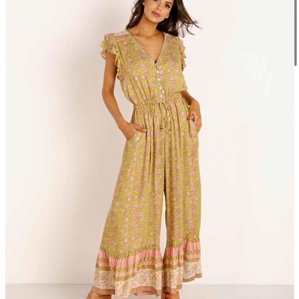 Spell Dahlia Jumpsuit bronze